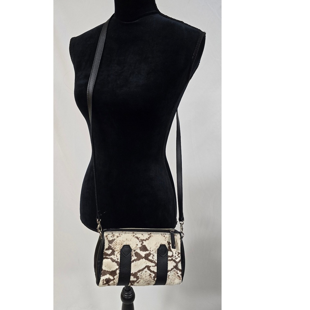 Maurizio Taiuti women cowhide leather crossbody bag animal print Italy boho chic
